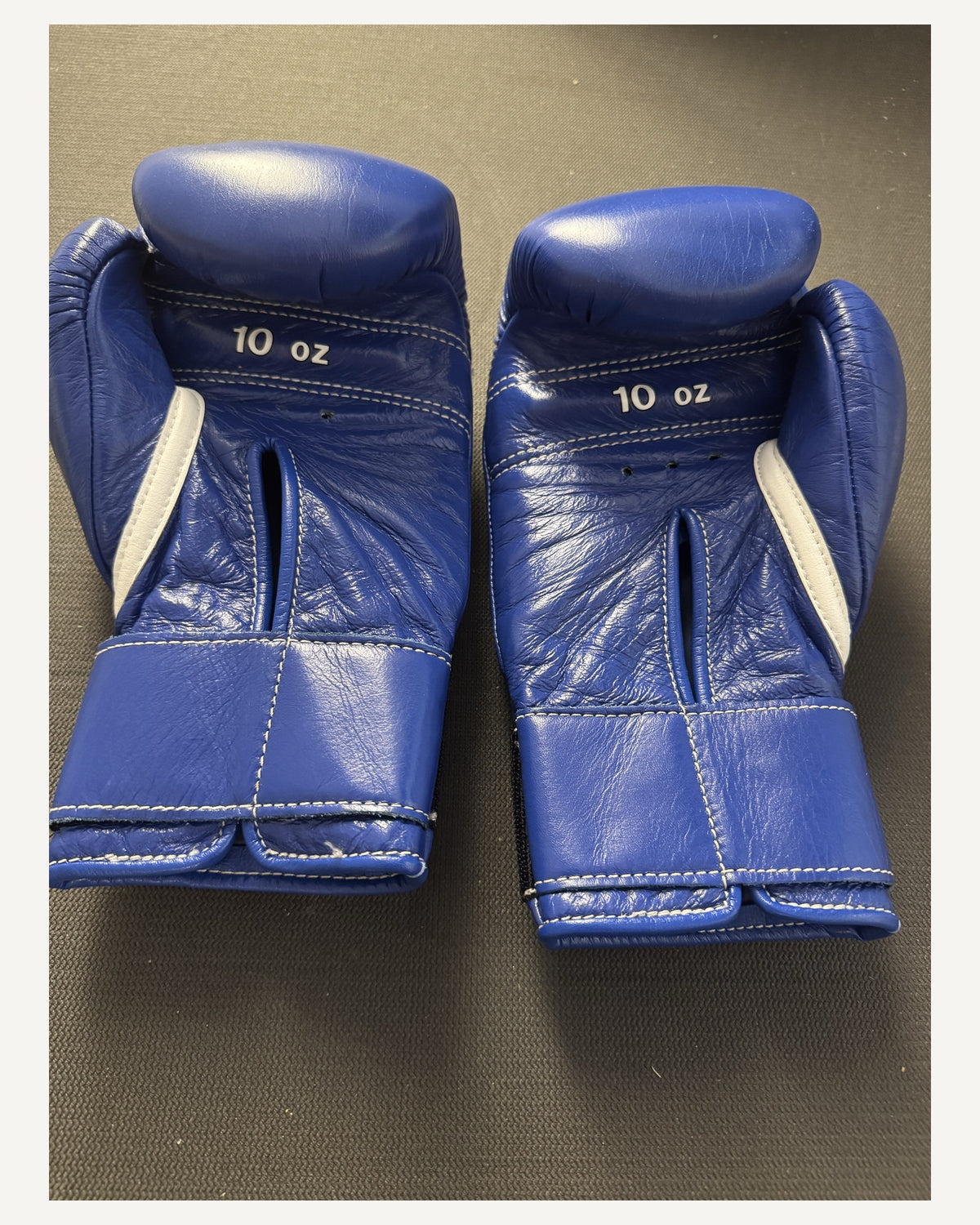Winning CO-MS-300B 10 oz Velcro Boxing Gloves — Custom Blue