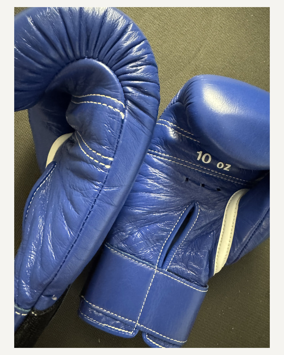 Winning CO-MS-300B 10 oz Velcro Boxing Gloves — Custom Blue