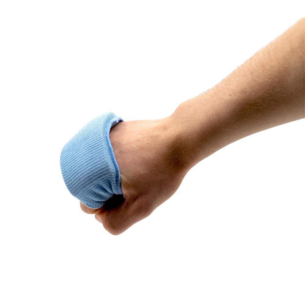 Winning NG-2 continuous rib-knit tubular sleeves with internal flat rectangular gel pads